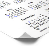 2018 Texas State Flag Holiday Calendar von Janz Poster (Ecke)