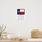 2018 Texas State Flag Holiday Calendar von Janz Poster (Küche)