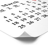 2018 Wall Calendar Schönes Musikpiano Poster (Ecke)