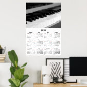 2018 Wall Calendar Schönes Musikpiano Poster (Heimbüro)