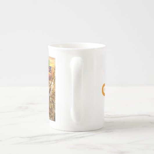 2018 Wein u. Jazz-Plakat auf Knochen-China-Tasse Porzellantasse (Rückseite)