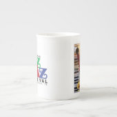 2018 Wein u. Jazz-Plakat auf Knochen-China-Tasse Porzellantasse (Vorderseite)