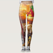 2018 Wein u. Jazzfest-Leggings Leggings (Vorderseite)