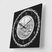 2018 Weltkrieg Doughboys Centennial Army Medal Ima Quadratische Wanduhr (Winkel)