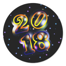 2018 Weltraum - Glück im neuen Jahr