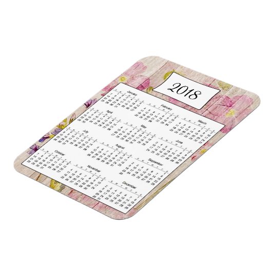 2018 Zeitschrift "Rustikales Blumenwald" Magnet (Linke Seite)