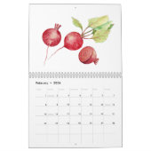 2018 zwei Seiten-Kalender-Aquarell-Gemüse Kalender (Feb 2026)