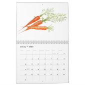 2018 zwei Seiten-Kalender-Aquarell-Gemüse Kalender (Jan 2027)