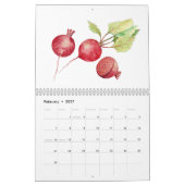 2018 zwei Seiten-Kalender-Aquarell-Gemüse Kalender (Feb 2027)