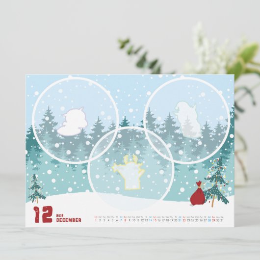 2019カレンダー12月 KARTE (Stehend Vorderseite)