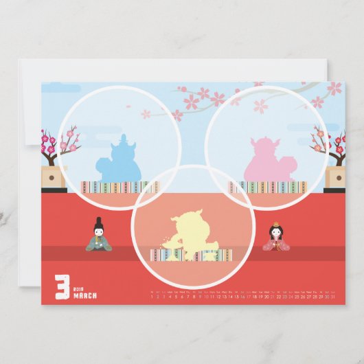 2019カレンダー3月 KARTE (Vorderseite)