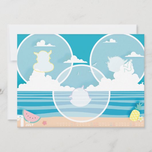 2019カレンダー7月 KARTE (Vorderseite)