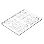 2019-2020 Kalender-Abdeckungs-Notizbuch Notizblock (Linke Seite)