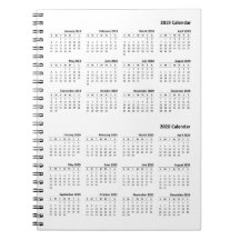 2019-2020 Kalender-Abdeckungs-Notizbuch