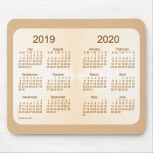 2019-2020 Kalender SchuljahrSun TAN durch Janz Mousepad