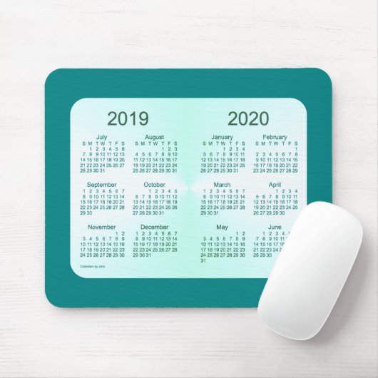 2019-2020 Schuljahr-aquamariner Kalender durch Mousepad (Mit Mouse)