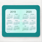 2019-2020 Schuljahr-aquamariner Kalender durch Mousepad (Vorne)