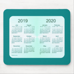 2019-2020 Schuljahr-aquamariner Kalender durch Mousepad