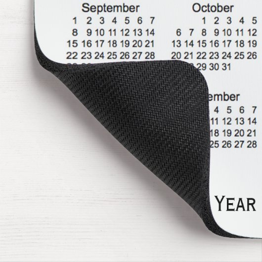 2019-2020 Schuljahr-weißer Rauch-Kalender durch Mousepad (Ecke)