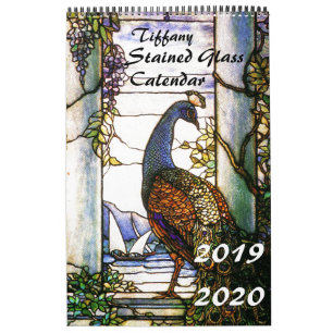 2019 2020 Tiffany-Buntglas-Natur-Kalender Kalender
