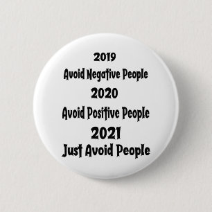 2019-2021 lustig vermeiden Menschen neues Jahr Ges Button