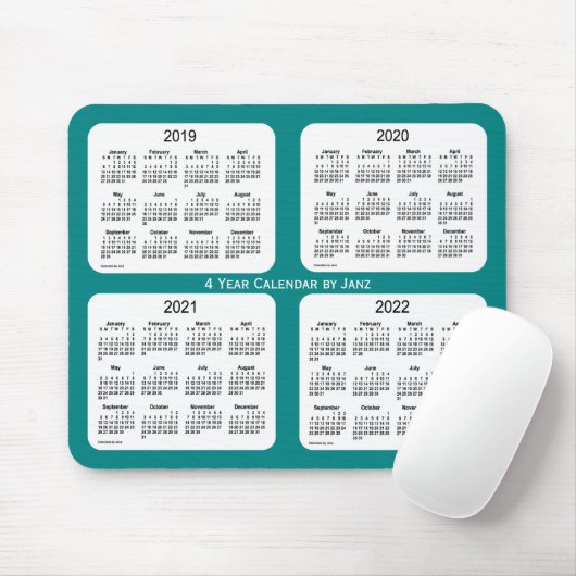 2019-2022 Aquamariner 4-Jahres-Kalender von Janz Mousepad (Mit Mouse)