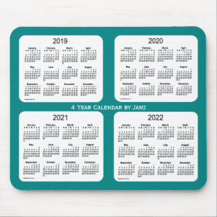 2019-2022 Aquamariner 4-Jahres-Kalender von Janz Mousepad