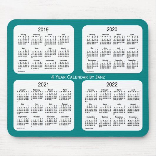 2019-2022 Aquamariner 4-Jahres-Kalender von Janz Mousepad (Vorne)