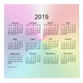 2019-2022 Schimmer-kleiner Kalender-Würfel durch Würfel (Vorderseite)