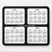 2019-2022 schwarzer 4-jähriger Kalender durch Janz Mousepad (Vorne)