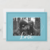 2019 aquamarine u. korallenrote geometrische einladung (Rückseite)