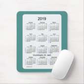 2019 aquamariner Rauch 52 Wochen-Kalender durch Mousepad (Mit Mouse)