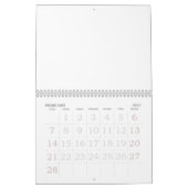 2019 Blanker Kalender mit großen Feiertagen (Feb 2027)
