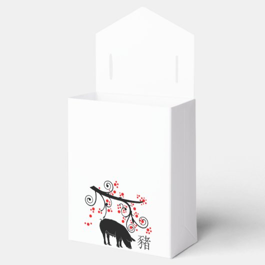 2019 Chinesischer Neujahrsschwanz Geschenkschachtel (Geöffnet)