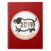 2019 Chinesisches Jahr der Schweinegrippe-Notebook Notizblock (Vorderseite)