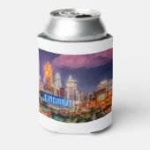 2019 Cincinnati Ohio Night Skyline Dosenkühler (Kanne Rückseite)