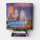 2019 Cincinnati Ohio Night Skyline kann kühler Dosenkühler (Vorderseite)
