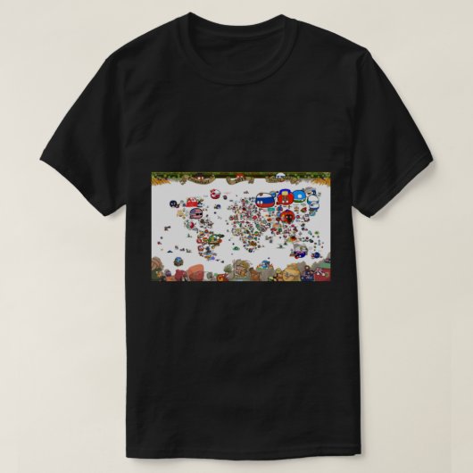 2019 Countryballs Weltkarte T-Shirt (Design vorne)