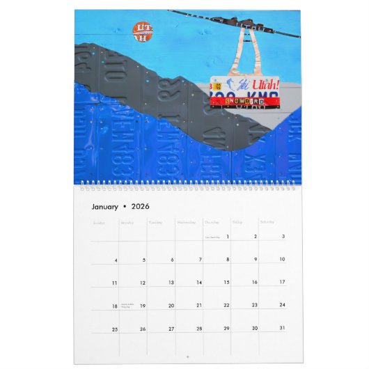 2019 Entwurfturnpike-Lizenz-Teller-Kalender Kalender (Jan 2026)