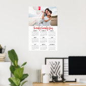 2019 Foto Kalender 1 Seite Poster rot (Heimbüro)