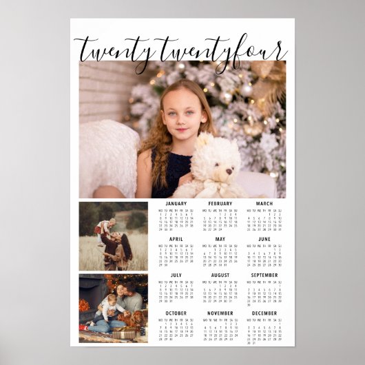 2019 Foto Kalender mit handgeschriebenem Stiljahr Poster (Vorne)