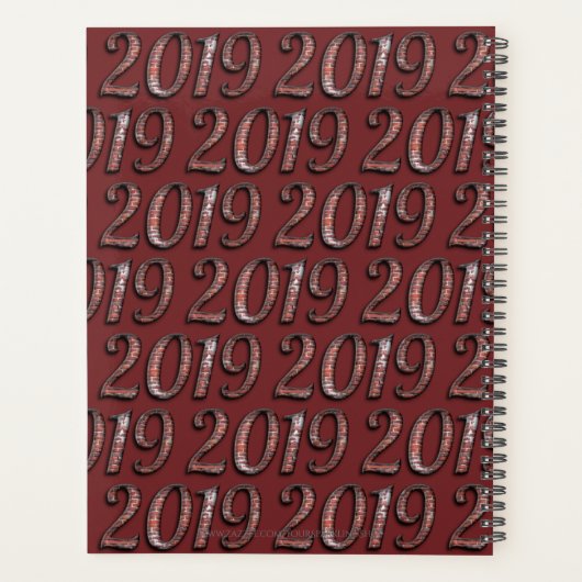 2019 Funny Bricks Numbers Real Anwesen Planer (Rückseite)