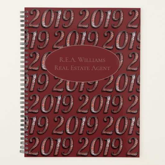 2019 Funny Bricks Numbers Real Anwesen Planer (Vorderseite)