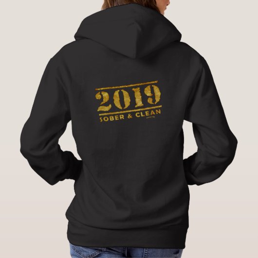 2019 geben nüchterne u. saubere hoodie (Rückseite)