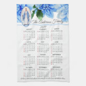 2019 gesegneter Jungfrau-Mary-Kalender Geschirrtuch (Vertikal)