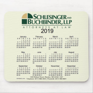 2019 Gewohnheits-Kalender durch Janz Mausunterlage Mousepad