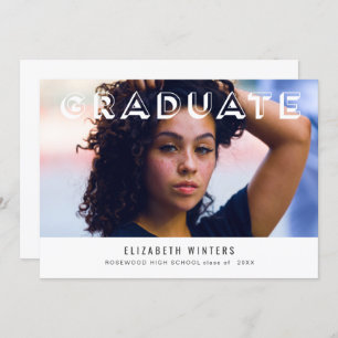 2019 Grad-Ankündigung Fotokarte - Schattenbriefe Einladung