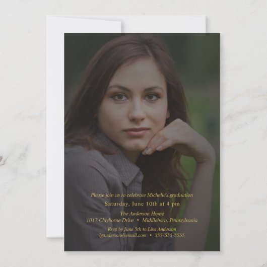 2019 graduierte Mitteilung der Einladung (Rückseite)