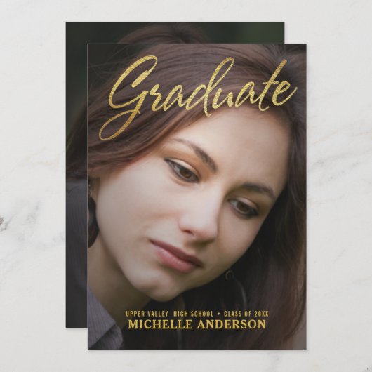 2019 graduierte Mitteilung der Einladung (Vorne/Hinten)