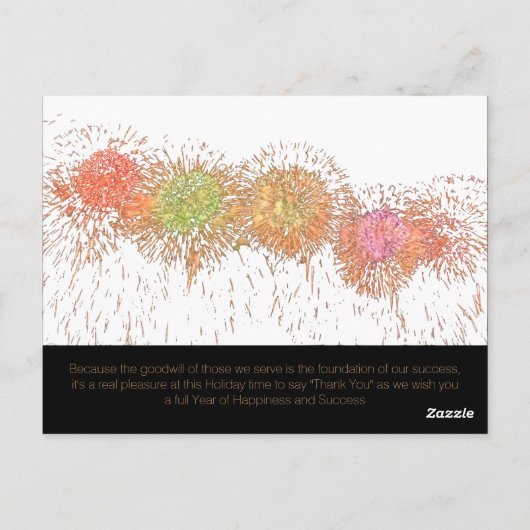 2019 Happy Holidays Custom Corporate Postcard Postkarte (Rückseite)